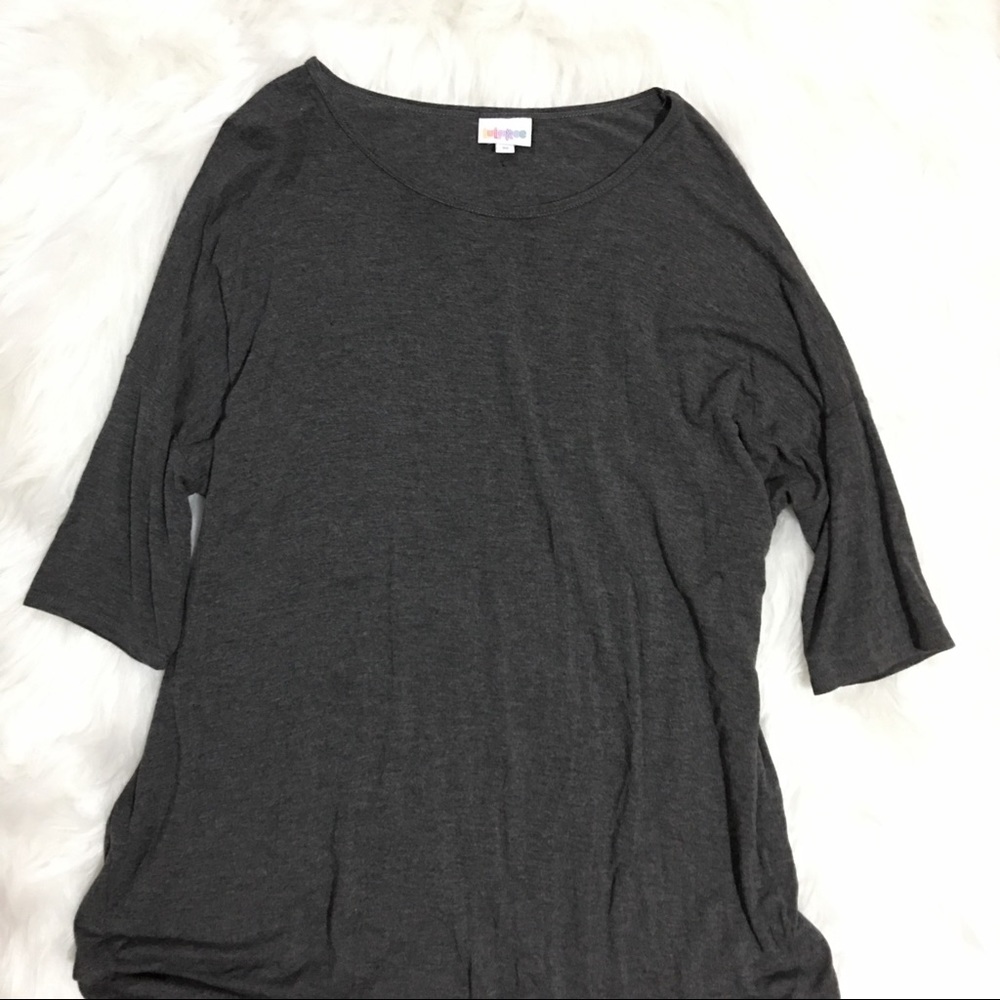 Heather grey LuLaRoe Irma high-low top